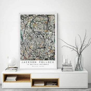 Jackson Pollock Abstract Panza Pictura Arta Postere si Printuri Galerie de Arta de Perete Imaginile pentru Camera de zi de Decorare Acasă
