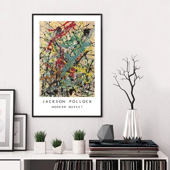 Jackson Pollock Abstract Panza Pictura Arta Postere si Printuri Galerie de Arta de Perete Imaginile pentru Camera de zi de Decorare Acasă