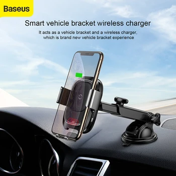 Baseus 10W Încărcare Wireless pentru Telefoane Mobile Inteligente Vehicul Suport pentru iPhone pentru HUAWEI Wireless Încărcător de Mașină Cu 4.0-6.5 inch