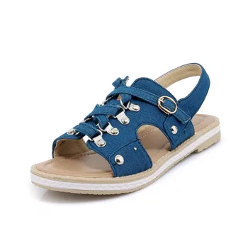 MORAZORA 2020 nou stil de moda denim simplu cataramă pantofi de vara nit solid pantofi casual confortabil doamnelor sandale plate