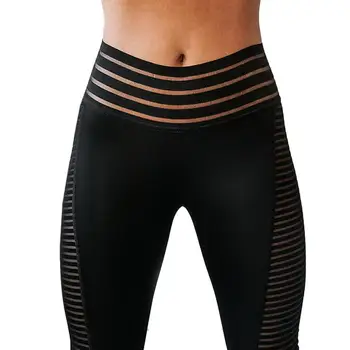 Femei Negru de Fitness Sexy Subțire Jambiere Pentru Fata Plasă de Mozaic Ioga Funcționare Sport Activ Gimnaziul Elastic Pantaloni Skinny XS