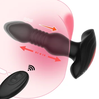 Anal Plug Vibrator Sex Masculin, Prostata Pentru Masaj Butt Plug Wireless De Control De La Distanță Vibrații Telescopic Silicon Pentru Adulti Jucarii Sexuale Pentru Bărbat