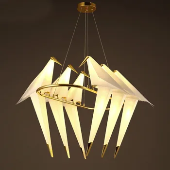 LED Posmodern Fier Acryl Art Deco Dragoste Pasăre de Designer Luciu de Suspendare a corpului de Iluminat Lampadare LED Iluminat Candelabru Pentru Sufragerie