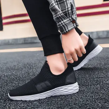QZHSMY ochiurilor de Plasă Respirabil Platforma Pantofi pentru Bărbați Adidași Moale Casual Pantofi sport Barbati Balerini Mocasini Zapatillas Hombre 2020 Fierbinte de Vânzare
