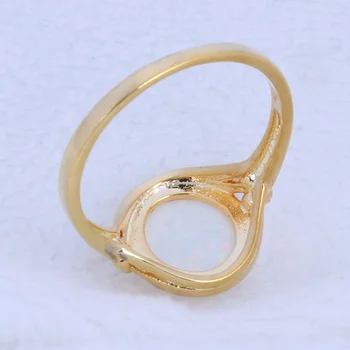 Vintage inel de aur creat opal de foc pentru femei Partid recepție Moda bijuterii Inel OR922