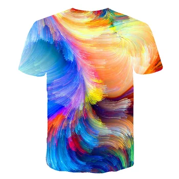 2020 Mens Tie-dye camasi Moda de Imprimare 3D Noi de Vara Barbati Maneca Scurta tricou Casual Tricou Pentru Om Tipărite Plus Dimensiune 6XL
