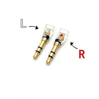 O Pereche de Placat cu Aur MMCX/.78mm de sex Feminin să 3.5 mm de sex Masculin Convertor Adaptor pentru t1 t5p D7100 D600 Z1 Z1R FOCAL ELLEAR Căști