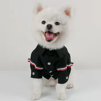 Mic Câine Haine Coreea Style Moda Costum petrecere a timpului Liber pentru Bulldog francez de Haine Pug Cămașă de Afaceri Costume de Câine Cățeluș Câini Costum