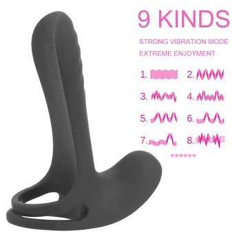 OLO de sex Masculin Penisului Inel Vibrator Împărtășească Vibratoare Inel Erectie, Ejaculare Întârziată Stimulator Clitoris Jucarii Sexuale Pentru Doi Bărbați