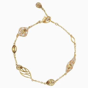 Accesorii de moda SWA Noi GRAȚIOS FLOARE Decor Strat de Aur Brățară Doamnelor Elegante, Romantice Bijuterii de Lux Cadou