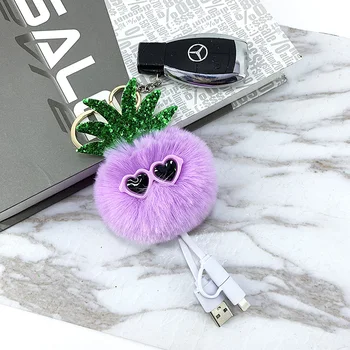 Noua Creatie ochelari de Soare ananas cablu de date telefon Mobil minge de păr cheie catarama doamnă sac mic pandantiv creative mic cadou