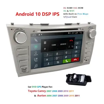 Android 10 IPS DVD Auto Pentru TOYOTA CAMRY V40 AURION Master DSP v40 2007-11 auto radio cu google play