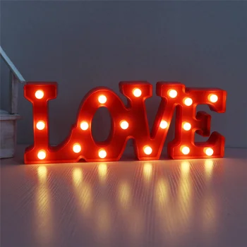 LED-uri Lumina IUBIRII de Nunta de Decorare Masă de Mireasa Pentru a Fi Decor Petrecere de Nunta Mireasa Să Fie Ziua Îndrăgostiților Consumabile Partid Scrisoare
