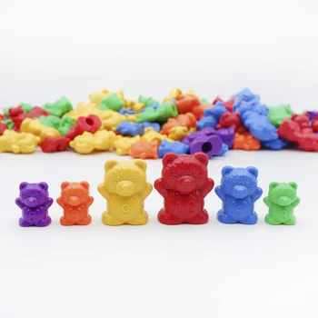 Montessori Culoare Cunoaștere Clasificare Curcubeu Joc De Potrivire, De Numărare Urs Matematica Jucărie Jucării Educative Pentru Copii Cadouri Pentru Copii