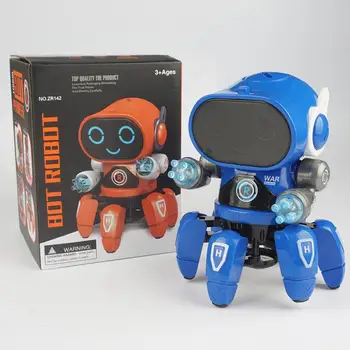 Electric de Șase gheare Robot de Jucărie Cu Muzical & de Iluminat cu LED Caracatiță Robot pentru copii de Inteligenta pentru Copii cadouri