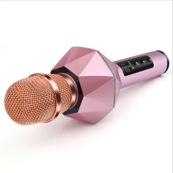 Diamant de Lumină LED Portabil cu Microfon Pentru Copii USB Mini Handheld Karaoke Dispozitiv Cu cele mai Bune Wireless Bluetooth Speaker