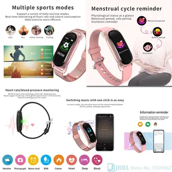 Elegant Smartband Femei Barbati Bratara Electronica Pentru Andriod IOS Ceas Informații memento Fitness Tracker Inteligent Ore Band