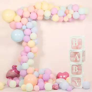 Taoup Copilul Transparent Cutie De Depozitare Baloane Happy Birthday Provizii Pentru Petrecere Copil De Dus Favoruri Hârtie Carton Cutie De Cadouri Ambalare