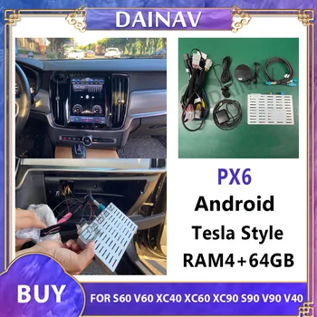 Masina de Android radio player Multimedia Pentru-volvo S60 V60 XC40 XC60 XC90 S90 V90 V40 tesla stil Cutie de Interfață Mașină de decodare cutie