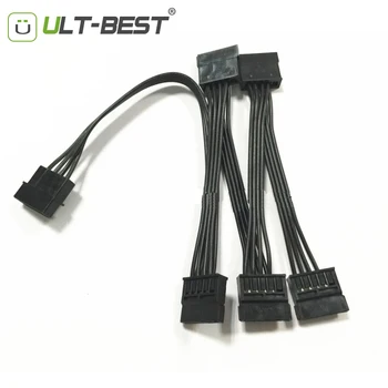 ULT-cel Mai bun Molex 4pin IDE de la 1 la 5 SATA 15Pin Hard Disk de Alimentare Splitter Cablu Cablu pentru PC DIY Sever 4 pini la 15 pini Putere