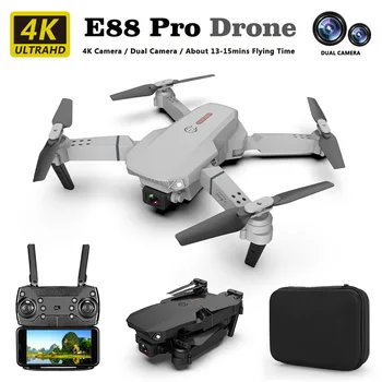 2020 NOU E88 Rc Mini drona 4k HD Drona Cu camera Dublă drone FPV WiFi transmisie în timp real Pliabil Quadcopter RC Dron Jucarii