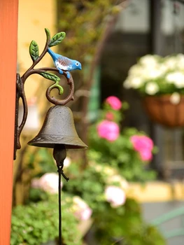 Fonta montat pe Perete Mână Clopote Vintage Hand-made Home Garden Decor de bun venit Soneria
