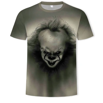 2020 nou tricou Schiță clovnul 3D Printed T Camasa Barbati femei Față Joker Casual Oneck de sex Masculin tricou Clovn cu Mânecă Scurtă glumă topuri