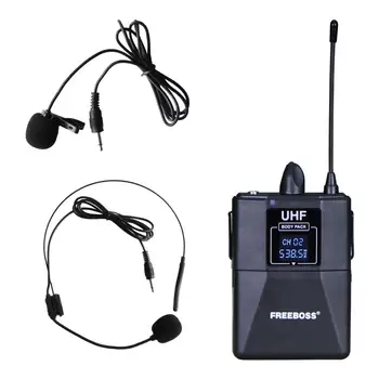 Freeboss FB-U35H Dual Mod UHF Frecvență Fixă fără Fir Sistem de Microfon cu Handheld + Rever + Cască Microfon pentru Karaoke
