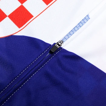 2019 Croația NOUA ECHIPA de ciclism jersey cu maneca lunga Iarna Thermal Fleece&nu Fleece ciclism îmbrăcăminte Reflectorizantă cu fermoar 4 buzunare