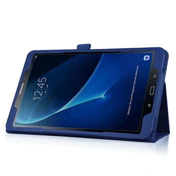 Tableta Caz pentru Samsung Galaxy Tab Un A6 10.1 2016 T585 T580 SM-T580 T580N PU Piele Subțire Pliere Litchi Stil Funda Flip Cover