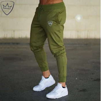 2018 Bărbați Săli de sport pantaloni Lungi la Mijlocul Bumbac pentru Bărbați Sportive de antrenament de fitness Pantaloni de Moda casual pantaloni jogger pant pantaloni skinny