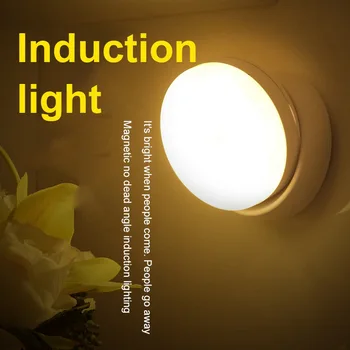 360 de Grade de Rotație Lumina de Noapte Senzor de Mișcare, Senzor de Lumină Dormitor Coridor Iluminat cu Baterii de Încărcare USB Lampă de Noapte
