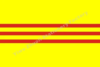 Vietnamul de sud Flag 150X90cm (3x5FT) 120g 100D Poliester Dublu Cusute de Înaltă Calitate, Transport Gratuit