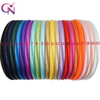 20 de Culori 10mm Satin Cover Hairband Pentru Copii Fete Copii de Înaltă Calitate Greu Bentita Cerc Păr Accesorii de Par 40 Buc/lot