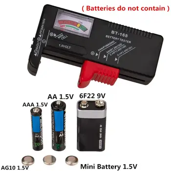 BT-168/D/PRO Pointer Tip Capacitate Baterie Tester Tester Baterie de Putere Tester pentru AAA, AA, C, D, 9V și Baterii Mici
