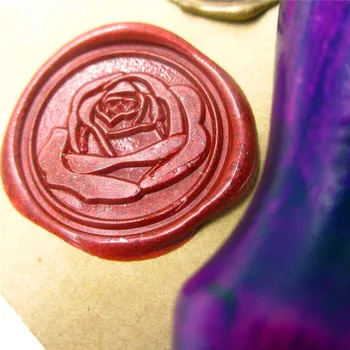 Rose flower design Inițială a personaliza logo-ul, Numele Cutie set Scrisoare personalizata/Ceara de Etanșare /de nunta Ceara de Sigiliu Timbru de Aur Personalizat