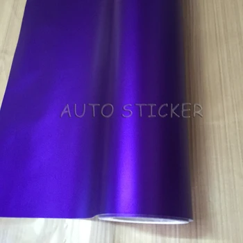 5/10/15/20*1,52 M Premium Mat Violet Metalic Chrome Mașină De Film De Vinil Albastru Metalizat Vinil Aer Liber Bule Pentru Vehicul Învelit