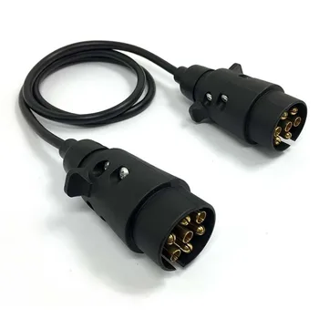 12V 7 Pini Remorcă Auto Cabluri Conector Cablu de Extensie de Primavara Trailer Racorduri Circuit de Priza Tester Auto Negru styling
