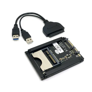 Jimier SATA 22Pin la USB 3.0 pentru CFast Card adaptor 2.5 inch Hard Disk Cazul SSD HDD CFast Card Reader pentru PC, Laptop