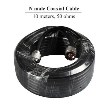 N mascul de 10 de Metri de 50 ohmi Cablu Coaxial pentru Conectarea în aer liber / Interioară Antena cu Telefon Mobil Semnal Repeater Rapel 10m de Cablu