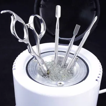 Alcool Dezinfecție Cutie și Căldură Uscată Sterilizator Set de Ceasca Pentru a Steriliza Salon de Manichiura Unghii Instrumente de Metal cu Bile de Sticlă