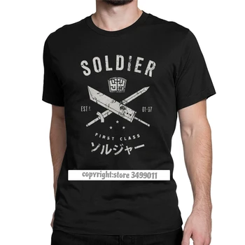 Bărbați T-Shirt Final Fantasy Tricouri Soldat Bumbac Premium Teuri de Fitness Nor FF7 Joc Video Ceartă Shinra Chocobo Cadou