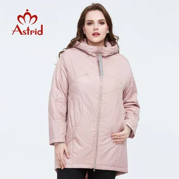Astrid 2020 strat de Primăvară femei haine largi de îmbrăcăminte de înaltă calitate, plus dimensiunea de lungime mijlocie stil, cu o gluga pentru femei jacheta AM-9340
