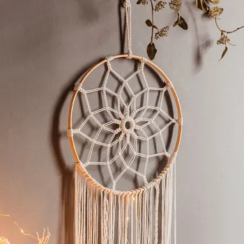 Nedefinit Dreamcatcher Macrame nordic decor Decor Handmade Net Tapiserie Boem Țesute Agățat de Perete Decor Acasă