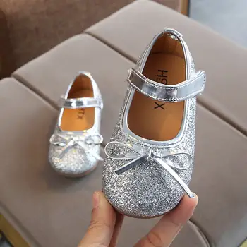 Blingbling Fata de Toamna din piele pantofi Copii fete copii printesa Bowknot adidasi pearl diamant unic de pantofi pentru Copii pantofi de dans