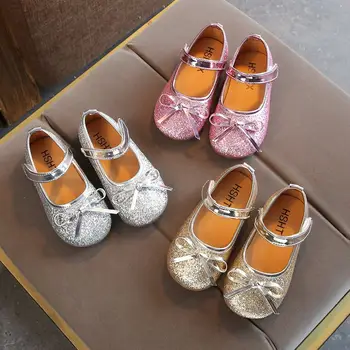 Blingbling Fata de Toamna din piele pantofi Copii fete copii printesa Bowknot adidasi pearl diamant unic de pantofi pentru Copii pantofi de dans