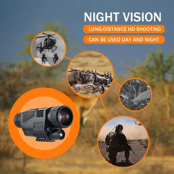 5X40 12MP Digital Monocular Infraroșu de Vânătoare de Noapte Viziune Google Cu SD Card de 16GB 200M gamă de animale Sălbatice Camera Viziune de Noapte