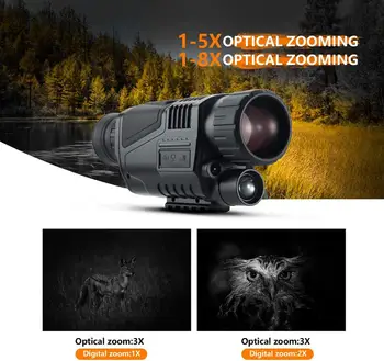 5X40 12MP Digital Monocular Infraroșu de Vânătoare de Noapte Viziune Google Cu SD Card de 16GB 200M gamă de animale Sălbatice Camera Viziune de Noapte