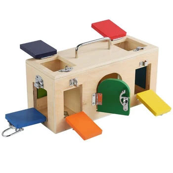 Copilul Montessori Material Jucărie Dispozitivul De Blocare Cutie Didactice Copil Mic Cadou
