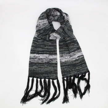 2019 Unisex bărbați femei tricotaj acrilic cu dungi de toamna si iarna cald eșarfă șaluri moi fulare franjuri LL190609